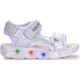 Kiko Kids 133 Beyaz Hologram Işıklı Günlük Kız Çocuk Sandalet