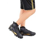Kiko Kids 142 FKP Boğazlı Krampon Çim Saha Erkek Çocuk Futbol Ayakkabı Siyah - Altın