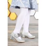 Kiko Kids Angelina Çupra Günlük Kız Çocuk 4 Cm Topuklu Abiye Ayakkabı - Gümüş