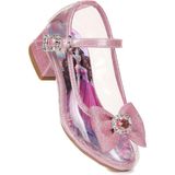 Kiko Kids Asel Kız Çocuk Simli Topuklu Abiye Şeffaf Ayakkabı - Pembe