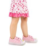 Kiko Kids Bart Pembe Cırtlı Işıklı Kız Çocuk Spor Ayakkabı Düz Taban Suni Deri Malzeme