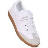 Kiko Kids Cırtlı Beyaz Spor Ayakkabı Erkek Çocuk İçin Mikrofiber ve Termo Taban Özellikli - Beyaz - Beyaz