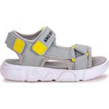 Kiko kids Cırtlı Yürüyüş Erkek Çocuk Sandalet 2722-27 Gri - Sarı