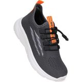 Kiko Kids Dunca Fileli Faylon Taban Erkek Çocuk Spor Ayakkabı - Füme - Turuncu