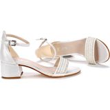 Kiko Kids Elinor Vakko Günlük Kız Çocuk 3 Cm Topuklu Sandalet Abiye Ayakkabı - Sedef