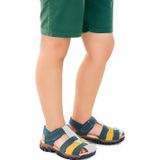Kiko Kids Erkek Çocuk Sandalet Arz 2356 Petrol - Sarı