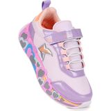 Kiko Kids Heart Günlük Cırtlı Kız Çocuk Spor Ayakkabı Lila