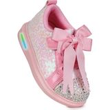 Kiko Kids Janes Işıklı Cırtlı Fiyonk Kız Bebek Spor Ayakkabı - Pembe