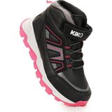 Kiko Kids Kcal Termo Taban Cırtlı Kız Çocuk Spor Bot Ayakkabı Mikrofiber Tekstil Malzeme - Siyah - Fuşya