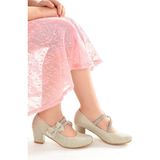 Kiko Kids Kiko 750 Altın Çupra 4 cm Topuk Günlük Kız Çocuk Babet