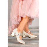 Kiko Kids Kiko 750 Sedef Simli Günlük 4 cm Topuk Kız Çocuk Babet