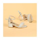 Kiko Kids Kiko 765 Gümüş Çatlak 3 cm Topuk Günlük Kız Çocuk Sandalet