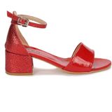 Kiko Kids Kiko 768 Kırmızı Ayna Kum 3 cm Topuk Günlük Kız Çocuk Sandalet