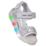 Kiko Kids Kivu Hologram Işıklı Kız Çocuk Cırtlı Sandalet Ayakkabı