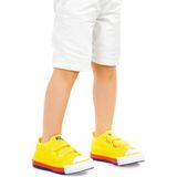 Kiko Kids Linen Cırtlı Erkek Bebek Keten Spor Ayakkabı Sarı