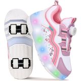 Kiko Kids Lucia Patenli Işıklı Kız Çocuk Spor Ayakkabı - Beyaz - Lila