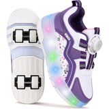 Kiko Kids Lucia Patenli Işıklı Kız Çocuk Spor Ayakkabı - Beyaz - Mor
