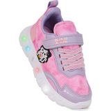 Kiko Kids Nebula Işıklı Cırtlı Kız Çocuk Spor Ayakkabı - Lila - Gri