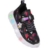 Kiko Kids Nebula Işıklı Cırtlı Kız Çocuk Spor Ayakkabı - Siyah - Lila