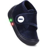 Kiko Kids Petri Işıklı Erkek Bebek Panduf Lacivert Nubuk Tekstil Dış Materyal ile Konfor