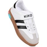 Kiko Kids Renis Günlük Cırtlı Işıklı Kız Çocuk Spor Ayakkabı - Beyaz - Siyah - Beyaz