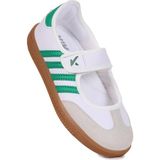 Kiko Kids Renna Günlük Cırtlı Kız Çocuk Babet Spor Ayakkabı - Beyaz - Yeşil