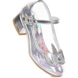 Kiko Kids Rosella Unicorn Kız Çocuk Topuklu Abiye Şeffaf Ayakkabı - Gümüş