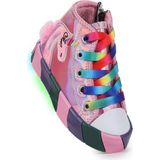 Kiko Kids Rosy Unicorn Fermuarlı Işıklı Kız Bebek Spor Ayakkabı - Pembe