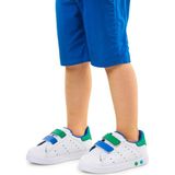 Kiko Kids Royzo Cırtlı Işıklı Beyaz Mavi Yeşil Erkek Bebek Spor Ayakkabı