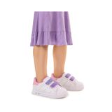 Kiko Kids Royzo İlk Adım Bebe Cırtlı Işıklı Kız Bebek Spor Ayakkabı Beyaz