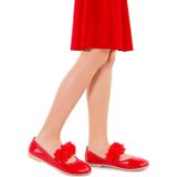 Kiko Kids Rugan Kız Çocuk Babet Ayakkabı Arç 02 Kırmızı