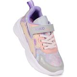 Kiko Kids Sole Günlük Cırtlı Kız Çocuk Spor Ayakkabı - Buz - Pudra