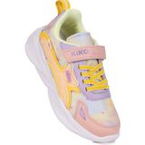 Kiko Kids Sole Günlük Cırtlı Kız Çocuk Spor Ayakkabı - Lila - Su Yeşili