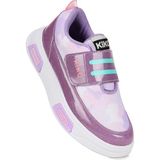 Kiko Kids Strap Simli Cırtlı Günlük Kız Çocuk Spor Ayakkabı - Lila