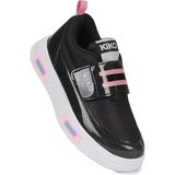Kiko Kids Strap Simli Cırtlı Günlük Kız Çocuk Spor Ayakkabı - Siyah