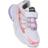 Kiko Kids Style Faylon Taban Günlük Cırtlı Kız Çocuk Spor Ayakkabı - Beyaz - Şeker Pembe