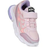 Kiko Kids Style Faylon Taban Günlük Cırtlı Kız Çocuk Spor Ayakkabı - Lila - Somon
