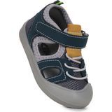 Kiko Kids Tapel Ilk Adım Cırtlı Erkek Bebek Sandalet - Petrol - Sarı