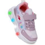 Kiko Kids Teno Cırtlı Işıklı Kız Bebek Spor Ayakkabı - Lila