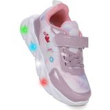Kiko Kids Teno Cırtlı Işıklı Kız Çocuk Spor Ayakkabı - Lila
