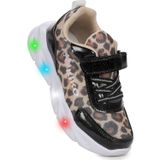 Kiko Kids Teno Cırtlı Işıklı Leopar Kız Çocuk Spor Ayakkabı