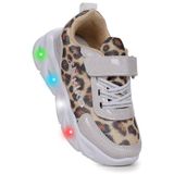 Kiko Kids Teno Leopar Desenli Cırtlı Işıklı Kız Bebek Spor Ayakkabı