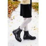 Kiko Kids Termo Taban Kız Çocuk Bot 622 Çatlak Siyah