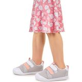 Kiko Kids Textile Cırtlı Kız Bebek Spor Ayakkabı Gri - Pudra