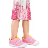 Kiko Kids Textile Kız Çocuk Spor Ayakkabı Cırtlı Düz Taban Tekstil Malzeme ile Günlük Kullanım İçin - Pembe