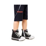 Kiko Kids Tinna Bağcıklı Erkek Bebek Boğazlı Keten Spor Ayakkabı Siyah