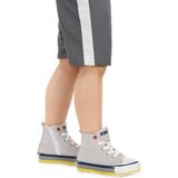 Kiko Kids Tinna Bağcıklı Erkek Çocuk Boğazlı Keten Spor Ayakkabı Gri