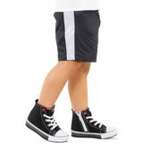 Kiko Kids Tinna Bağcıklı Erkek Çocuk Boğazlı Keten Spor Ayakkabı Siyah