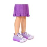 Kiko Kids Tinna Bağcıklı Kız Bebek Keten Spor Ayakkabı Lila