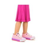 Kiko Kids Tinna Bağcıklı Kız Bebek Keten Spor Ayakkabı Pembe